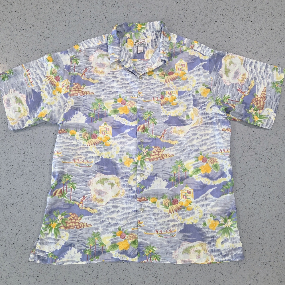 Rare 1980s Polo Ralph Lauren Hawaiian Shirt